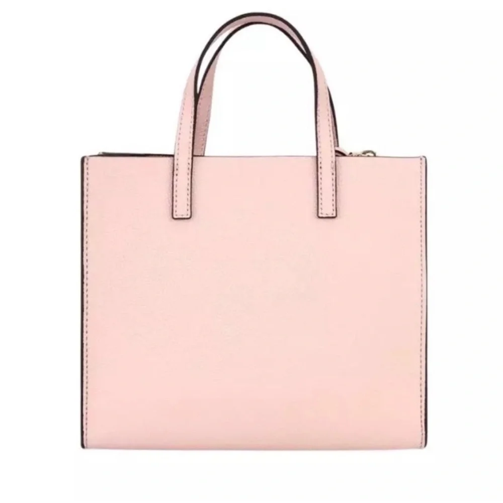 New! MARC JACOBS Mini Grind Leather Tote Crossbody Bag in Peach Whip Pink - Picture 3 of 12
